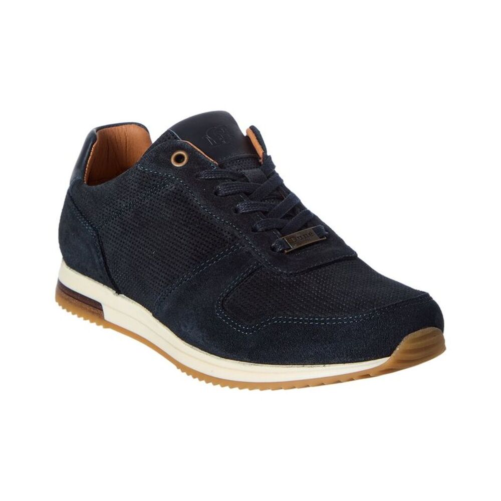 Dune London Trilogy Suede & Leather Sneaker, Navy